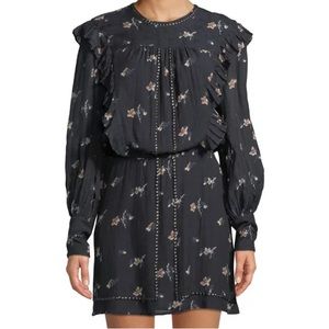 Owena Long-Sleeve Floral Blouson Joie Dress
